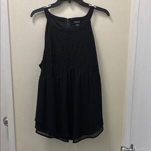 Torrid Black Lace Peplum Top